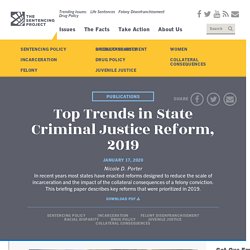 Top Trends in State Criminal Justice Reform, 2019
