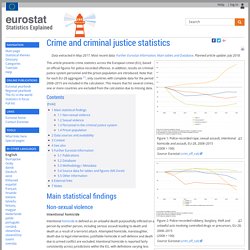 Crime and criminal justice statistics - Statistics Explained