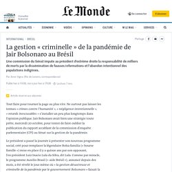 La gestion « criminelle » de la pandémie de Jair Bolsonaro au Brésil