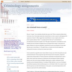 Introduction to criminology assignment image