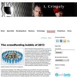 Blog Archive The crowdfunding bubble of 2013