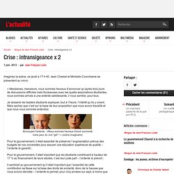 Bonnes causes - Crise: Intransigeance x 2