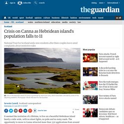 Crisis on Canna as Hebridean island's population falls to 11
