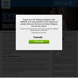 Syria Crisis - Urgent Appeal - Donate to UN Refugee Agency - UNHCR