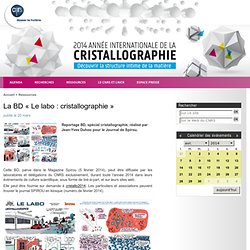 2014, année internationale de la cristallographie - La BD « Le labo : cristallographie »