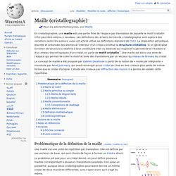 Maille (cristallographie)