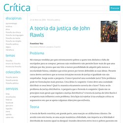 A teoria da justiça de John Rawls