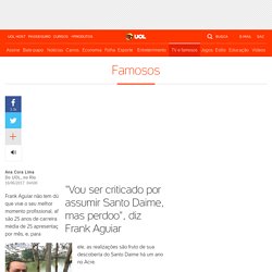 "Vou ser criticado por assumir Santo Daime, mas perdoo", diz Frank Aguiar - 16/06/2017 - UOL TV e Famosos