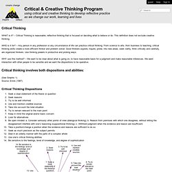 Critical and Creative Thinking - Critical Thinking