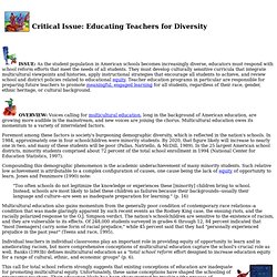 Educating Teachers for Diversity