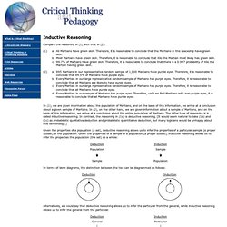 Critical Thinking and Pedagogy: Inductive Reasoning