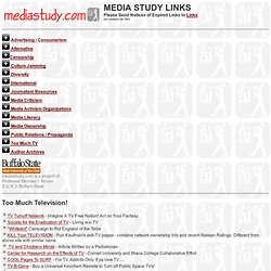 Critical Media Studies Links