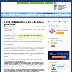 8 Critical Networking Skills to Boost your Sales