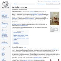 Critical regionalism - Wikipedia
