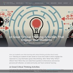 10 Great Critical Thinking Activities That Engage Your Students