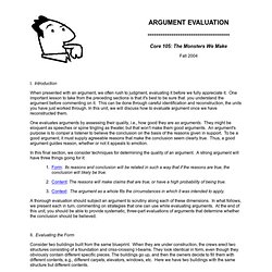 Critical Thinking Worksite: Argument Evaluation