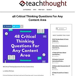 48 Critical Thinking Questions For Any Content Area -
