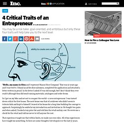 4 Critical Traits of an Entrepreneur