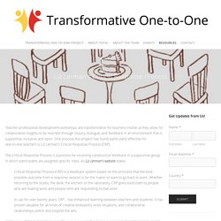 Liz Lerman's Critical Response Process — Transformative One-to-One