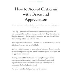 Accept Criticism