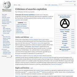 Criticisms of anarcho-capitalism