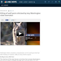 Killing of wolf pack criticized by key Washington state lawmaker