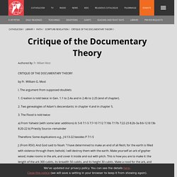 Critique of the Documentary Theory