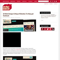 22 Web Design Critique Websites To Help get feedback