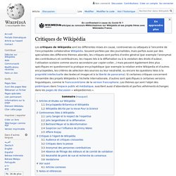 Critiques de Wikipédia