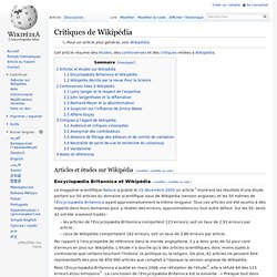 Critiques de Wikipédia
