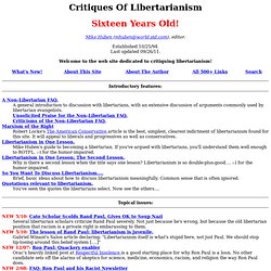 Critiques Of Libertarianism