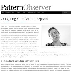 Critiquing Your Pattern Repeats - Pattern Observer
