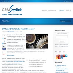 CRM and ERP: What's The Difference?