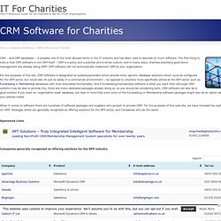 List of CRM Software for Charities