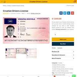Buy Croatia Driving License Online