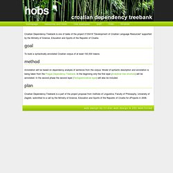 Croatian Dependency Treebank: homepage