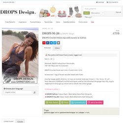 DROPS 95-26 - DROPS Crochet bikini top with tassels in Safran - Free pattern by DROPS Design