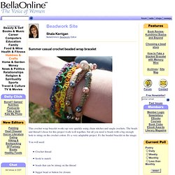 Summer casual crochet beaded wrap bracelet - Beadwork
