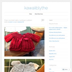Free crochet baby cardigan pattern