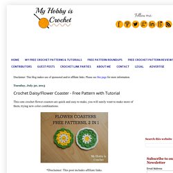 Crochet Daisy/Flower Coaster - Free Pattern with Tutorial