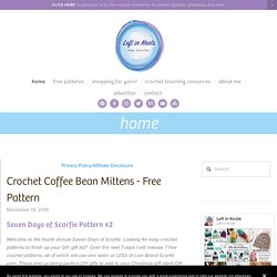 Crochet Coffee Bean Mittens - Free Pattern