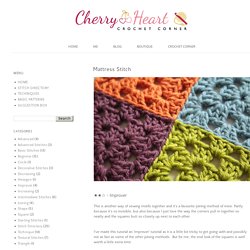 Crochet Corner: Mattress Stitch