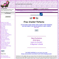 Free crochet pattern, free crocheting patterns