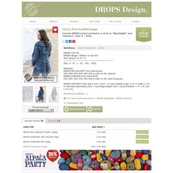 Gypsy Blue - Crochet DROPS jacket worked in a circle in "Big Delight" and "Karisma". Size: S - XXXL. - Free pattern by DROPS Design