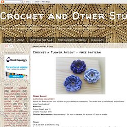 Crochet a Flower Accent - free pattern