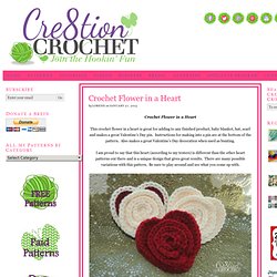 Crochet Flower in a Heart