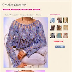 Crochet Sweater: Crochet Bolero Pattern - Gorgeous Lace Bolero - Original