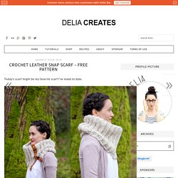 Crochet Leather Snap Scarf - Free Pattern