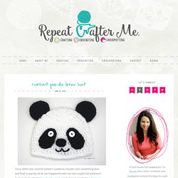 Crochet Panda Bear Hat - Repeat Crafter Me