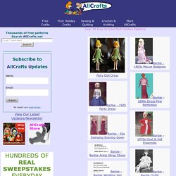 Over 50 Free Crochet Doll Clothes Patterns at AllCrafts!